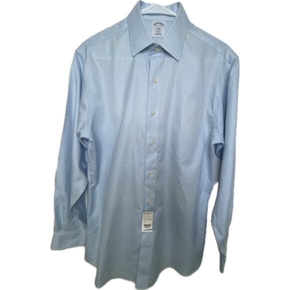 Brooks Brothers 1818 Regent Fit Non Iron Button Down Light Blue Mens 15 2/3 NWT - Picture 2 of 7